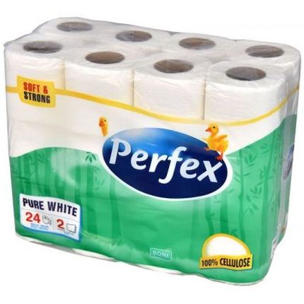 Perfex Toiletpapier Pure White 2-Laags 24 Rollen