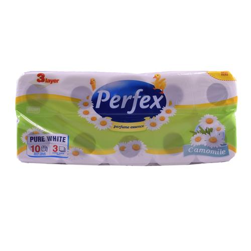 Perfex Toiletpapier 10 Rollen - 3-Laags Geparfumeerd met Kamille