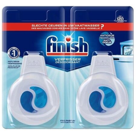 Finish Vaatwasserverfrisser Anti-Geur 2 Stuks – Tot 120 Vaatwasbeurten Frisse Geur