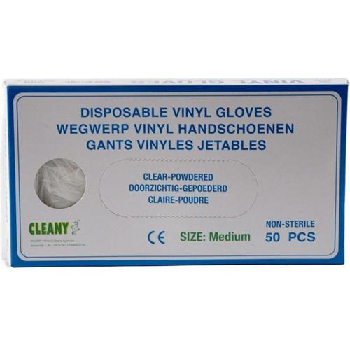 Vinyl Handschoenen M 50 stuks – Wegwerphandschoenen Poedervrij & Hygiënisch
