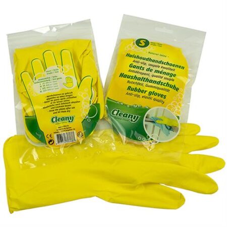 Cleany Huishoudhandschoenen Small – Latex Schoonmaakhandschoenen met Antislip