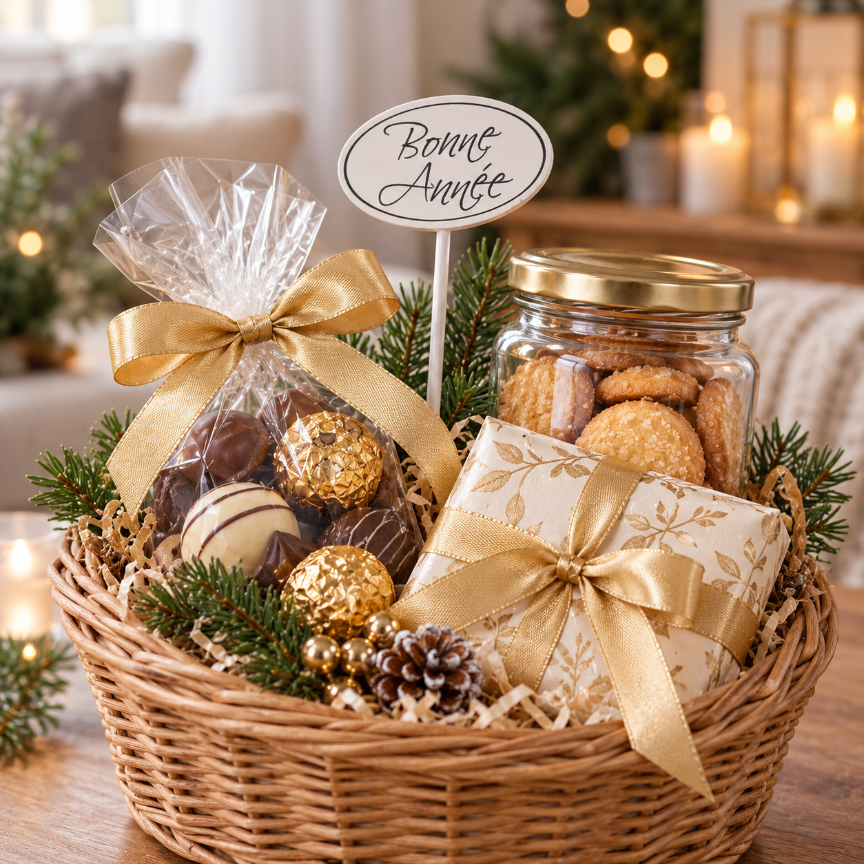 Plantenprikker - Hout - Bonne Année - 24cm - Afbeelding 2