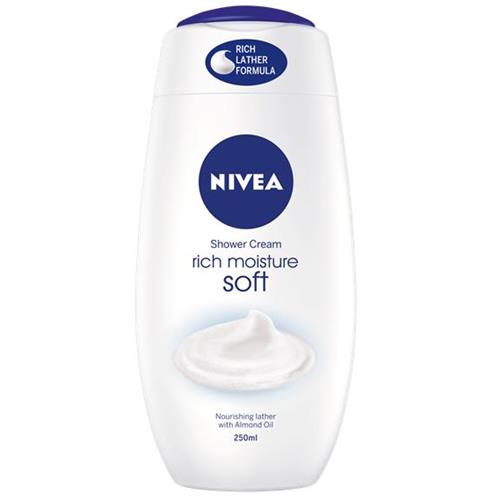 Nivea Rich Moisture Soft Douchecrème 250ml – Verzorgend met Amandelolie