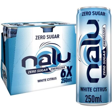 Nalu Energizer White Citrus Zero Sugar 6 x 250ml