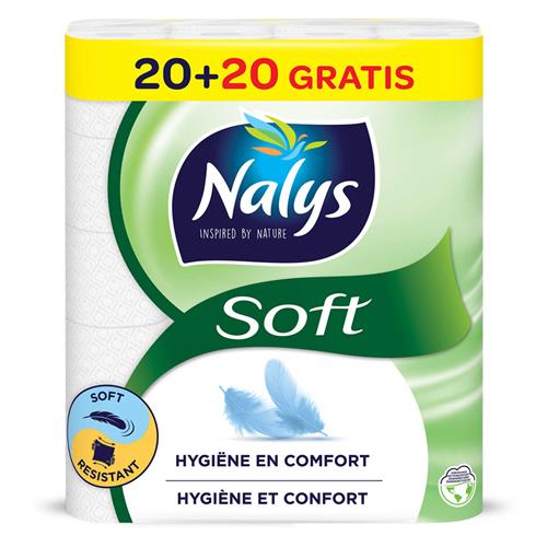 Nalys toiletpapier soft 20 + 20 gratis