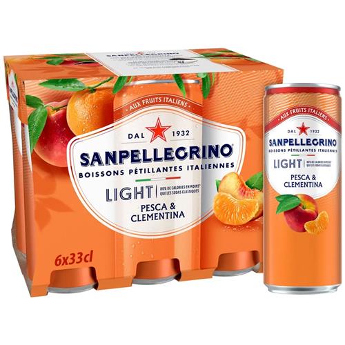 San Pellegrino Light Pesca & Clementina 6 x 33cl