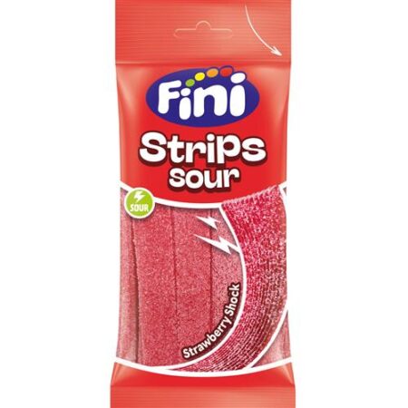 Fini Sour Strips Strawberry 100g – Zure Aardbeienmatten