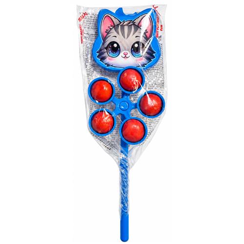 Mokibon kauwgom met fruitsmaak 11g met 5 kleurrijke kauwgomballetjes in een speels figuurtje
