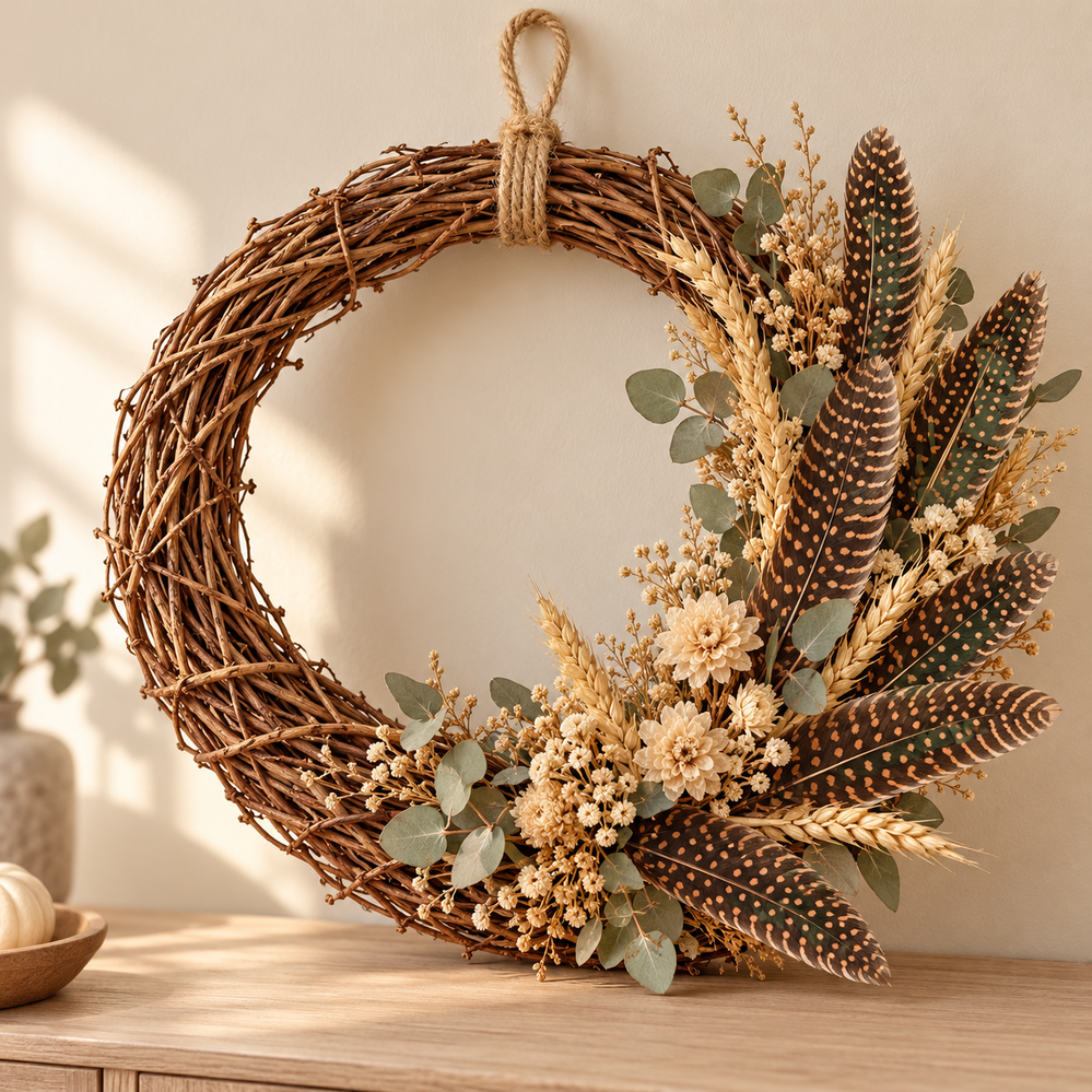 Decoratieve Pluimen - Bruin - H20cm - Afbeelding 2