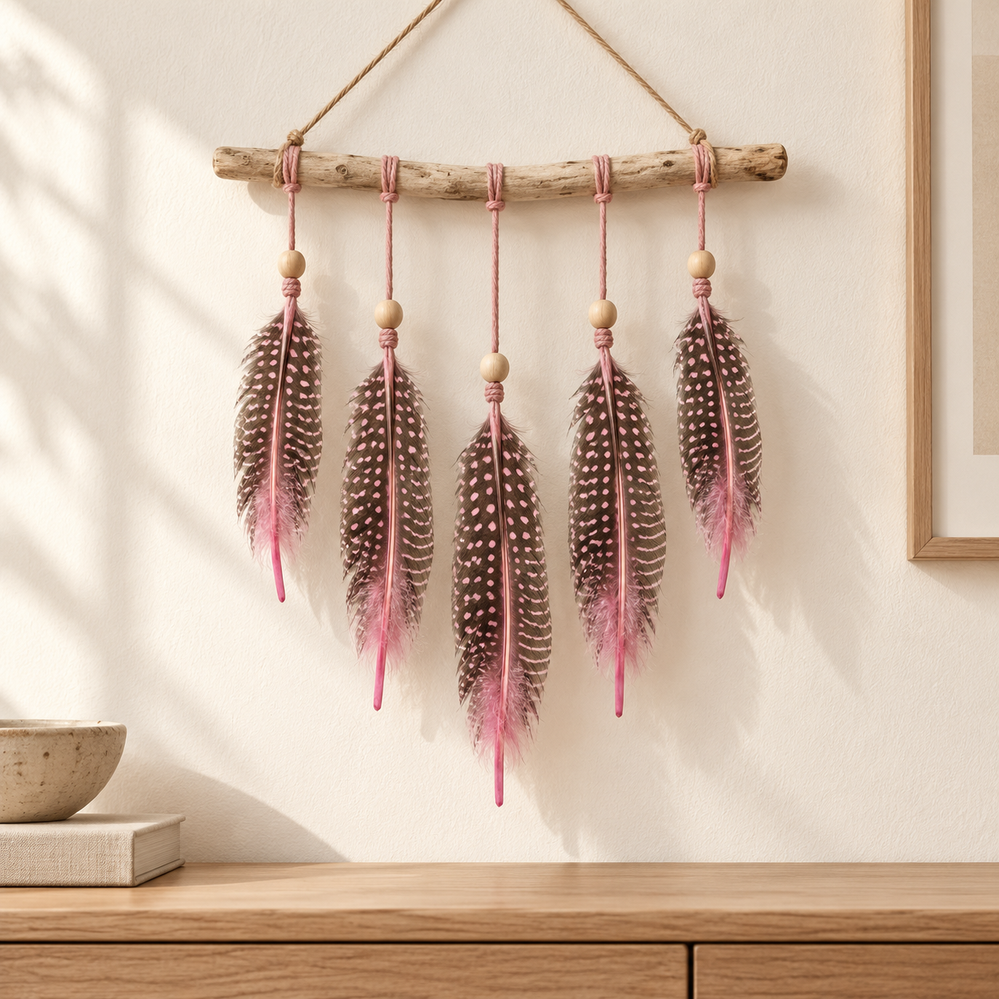 Decoratieve Pluimen - Roze - H20cm - Afbeelding 2