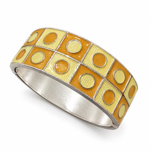 Armband Met Geel & Okerkleurig Patroon