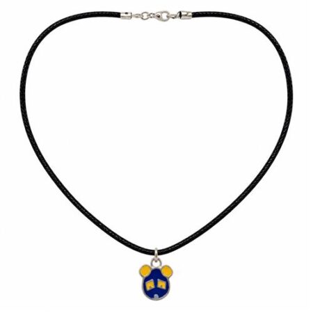 Halsketting Met Blauw-Geel Pandahangertje