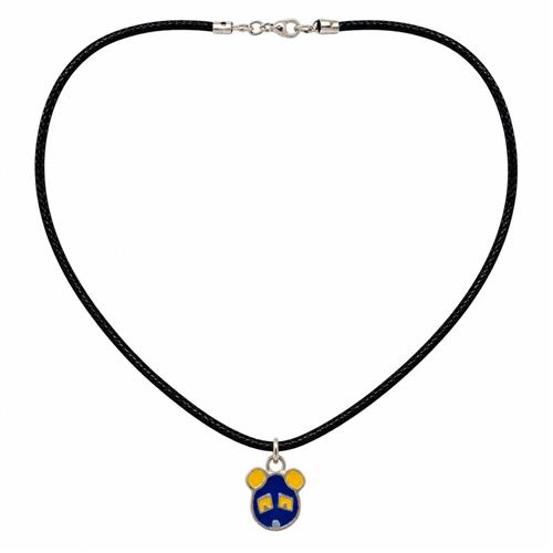 Halsketting Met Blauw-Geel Pandahangertje
